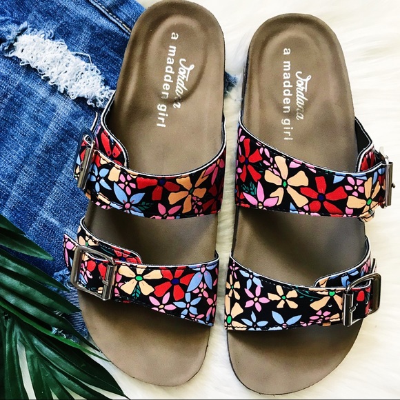 Madden Girl Shoes - MADDEN GIRL | floral slide sandals by Jordana
